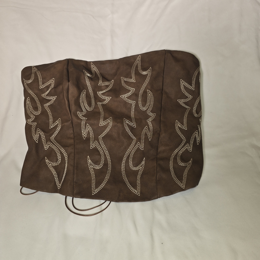 Elegant Brown Embroidered Women's Blouse